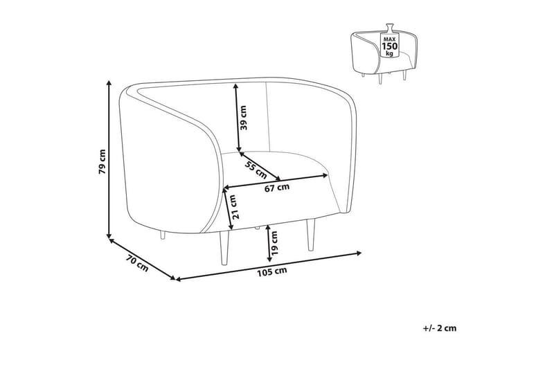 Fåtölj Loen - Orange, svart/Sammet - Möbler - Vardagsrum - Fåtöljer