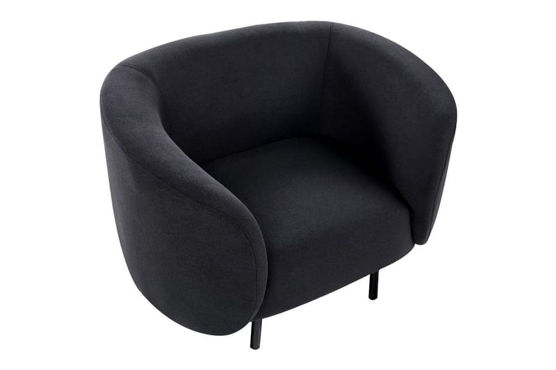 Fåtölj Loen - Svart/Polyester - Möbler - Vardagsrum - Fåtöljer
