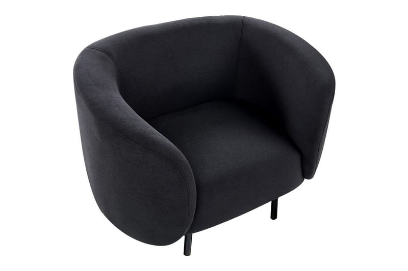 Fåtölj Loen - Svart/Polyester - Möbler - Vardagsrum - Fåtöljer
