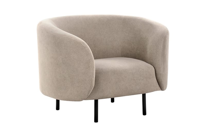 Fåtölj Loen - Taupe, grå, svart/Polyester - Möbler - Vardagsrum - Fåtöljer