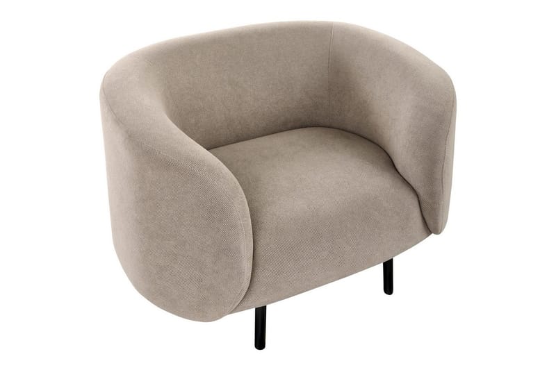 Fåtölj Loen - Taupe, grå, svart/Polyester - Möbler - Vardagsrum - Fåtöljer