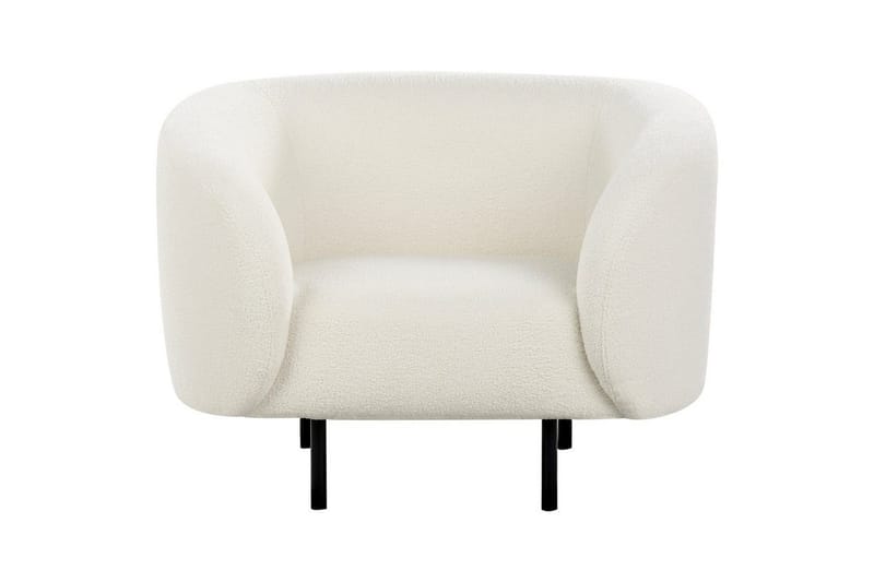 Fåtölj Loen - Vit, Svart/Bouclé - Möbler - Vardagsrum - Fåtöljer