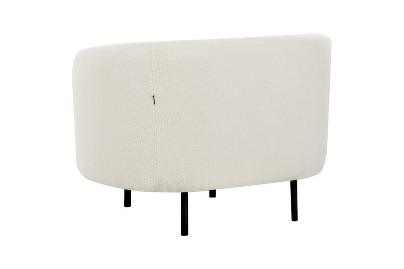 Fåtölj Loen - Vit, Svart/Bouclé - Möbler - Vardagsrum - Fåtöljer