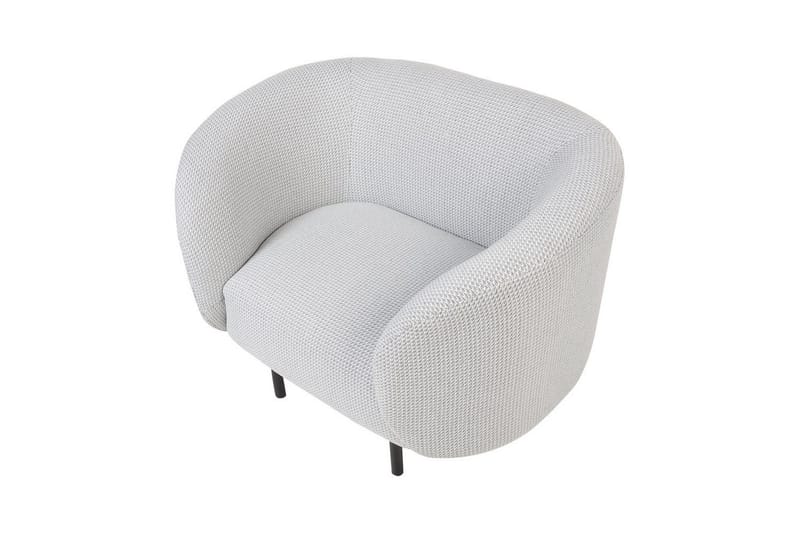 Fåtölj Loen - Vit, Svart/Polyester - Möbler - Vardagsrum - Fåtöljer