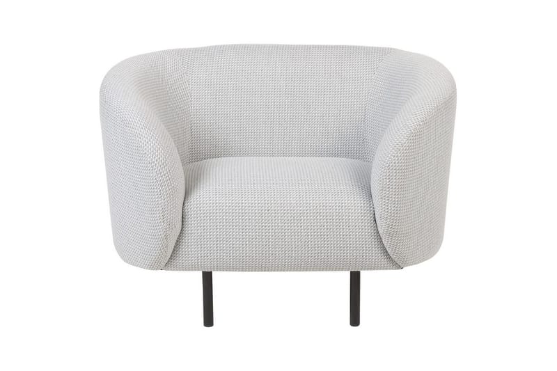 Fåtölj Loen - Vit, Svart/Polyester - Möbler - Vardagsrum - Fåtöljer