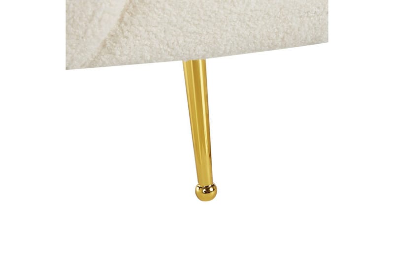 Fåtölj Loen - Vitt, guld/Bouclé - Möbler - Vardagsrum - Fåtöljer