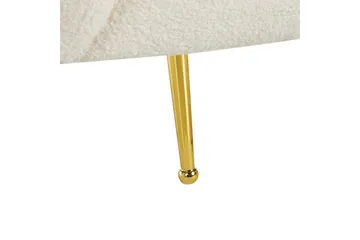 Fåtölj Loen - Vitt/guld/Bouclé - Möbler - Vardagsrum - Fåtöljer - Clubfåtöljer