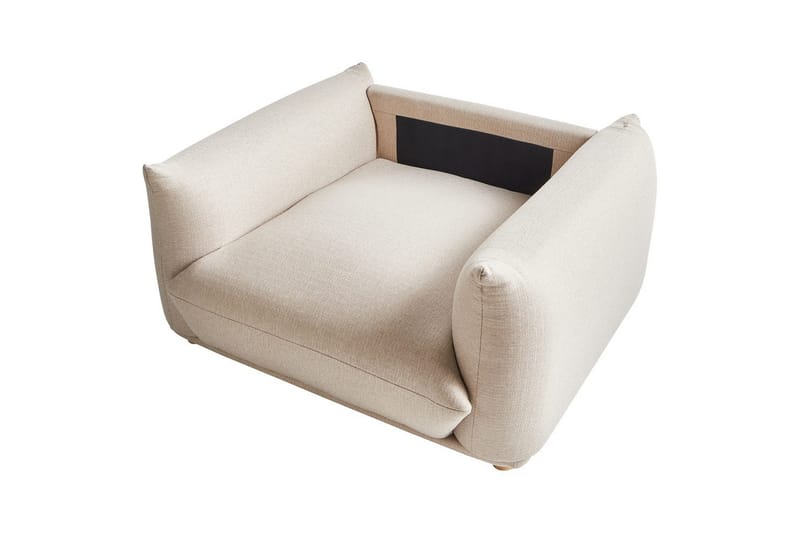 Fåtölj Luvos - Beige, ljust trä - Möbler - Vardagsrum - Fåtöljer