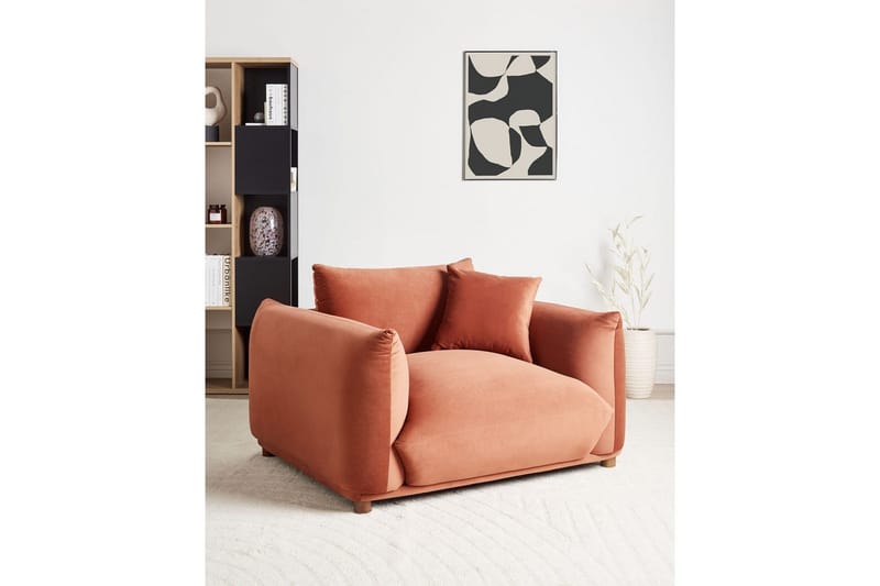 Fåtölj Luvos - Brunt, mörkt trä - Möbler - Vardagsrum - Fåtöljer