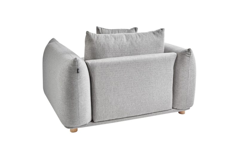 Fåtölj Luvos - Grå, ljust trä - Möbler - Vardagsrum - Fåtöljer