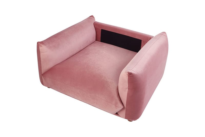 Fåtölj Luvos - Rosa, mörkt trä - Möbler - Vardagsrum - Fåtöljer