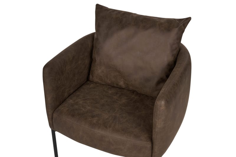 Fåtölj Malmos - Mörkbrun, Svart - Möbler - Vardagsrum - Fåtöljer