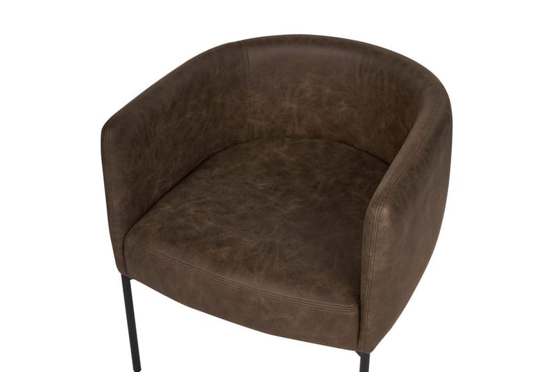 Fåtölj Malmos - Mörkbrun, Svart - Möbler - Vardagsrum - Fåtöljer