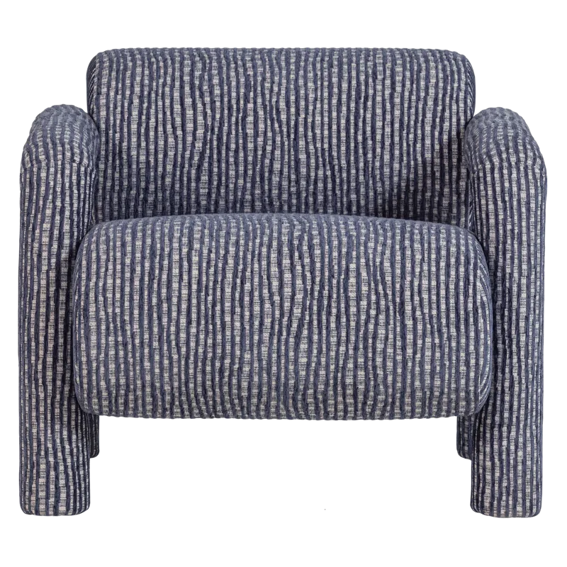 Fåtölj med Mönster Lenny - Grå/Blå - Möbler - Vardagsrum - Fåtöljer