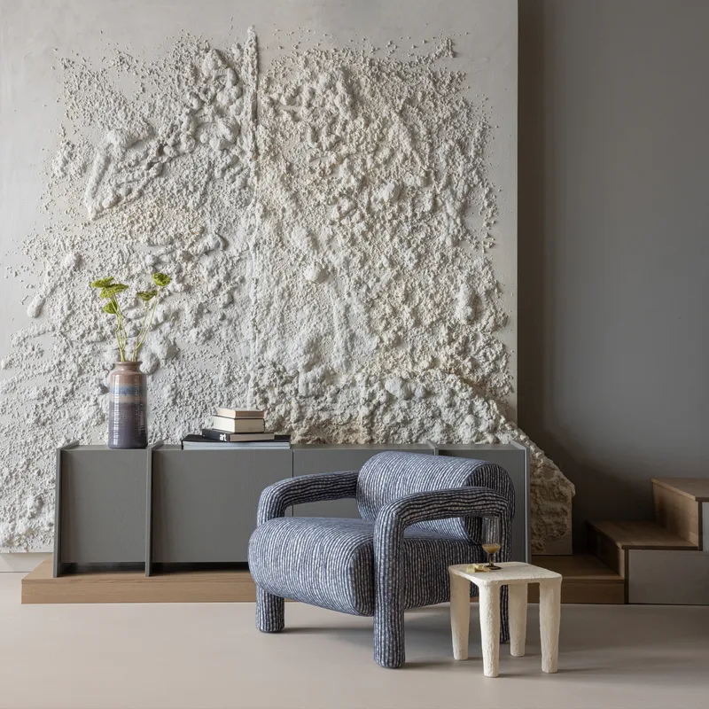 Fåtölj med Mönster Lenny - Grå/Blå - Möbler - Vardagsrum - Fåtöljer