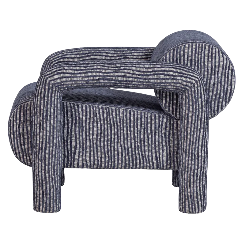 Fåtölj med Mönster Lenny - Grå/Blå - Möbler - Vardagsrum - Fåtöljer