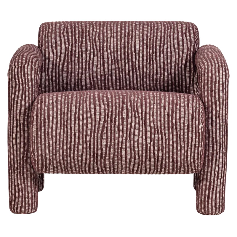 Fåtölj med Mönster Lenny - Vinröd - Möbler - Vardagsrum - Fåtöljer