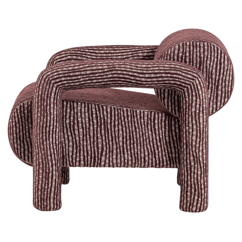 Fåtölj med Mönster Lenny - Vinröd - Möbler - Vardagsrum - Fåtöljer