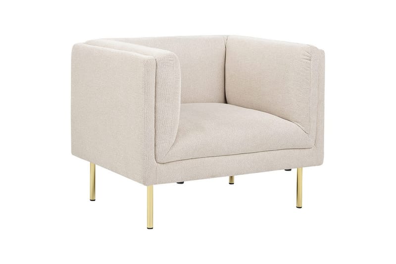 Fåtölj Moen, Beige, guld