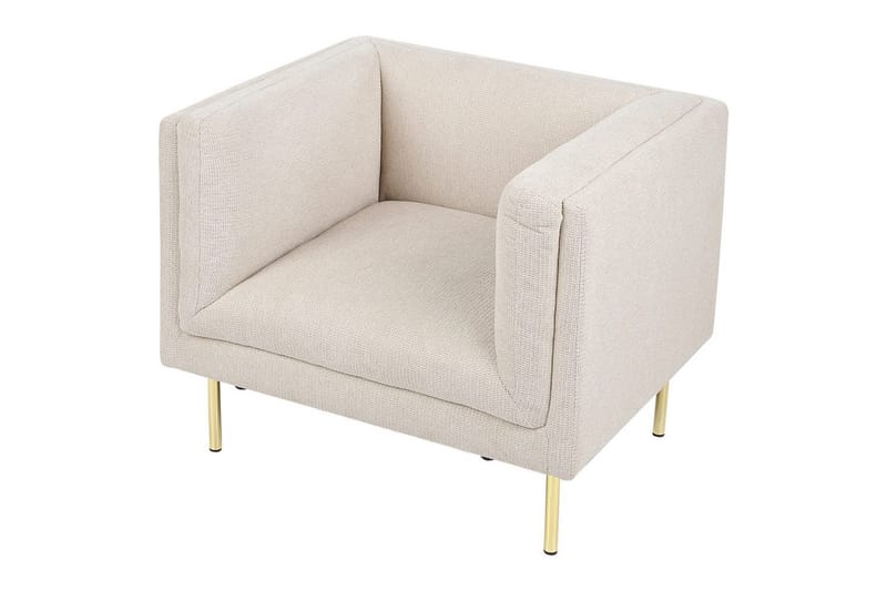 Fåtölj Moen - Beige, guld - Möbler - Vardagsrum - Fåtöljer