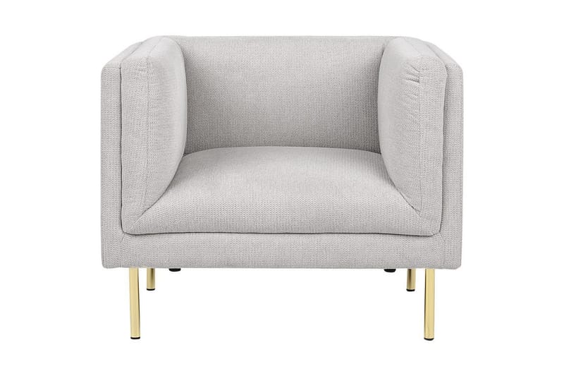 Fåtölj Moen - Grå, guld - Möbler - Vardagsrum - Fåtöljer