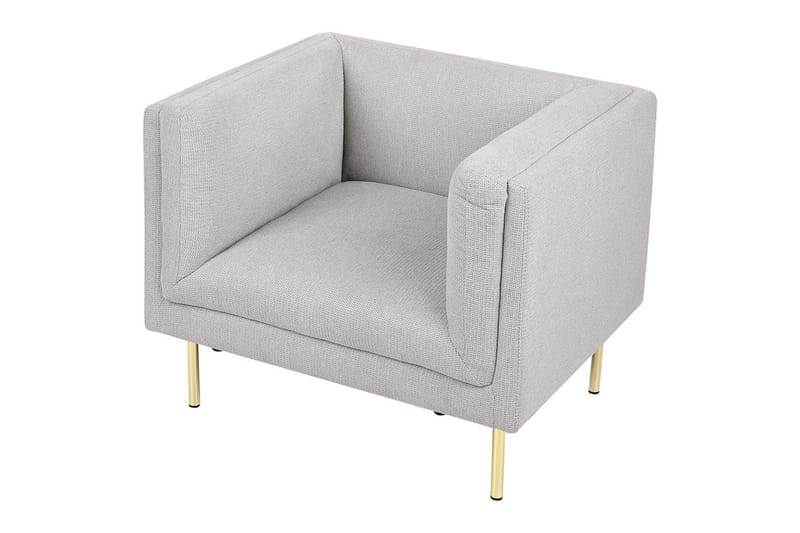 Fåtölj Moen - Grå, guld - Möbler - Vardagsrum - Fåtöljer