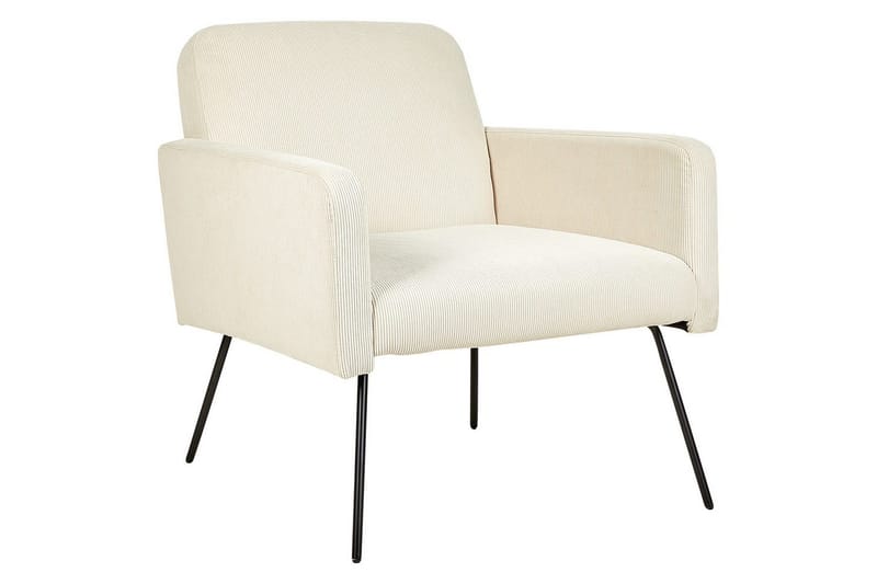 Fåtölj Narken - Krämvit, svart - Möbler - Vardagsrum - Fåtöljer