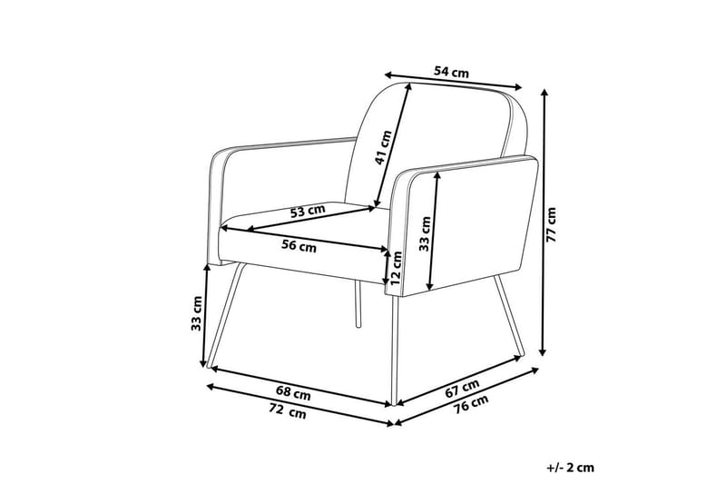 Fåtölj Narken - Krämvit, svart - Möbler - Vardagsrum - Fåtöljer