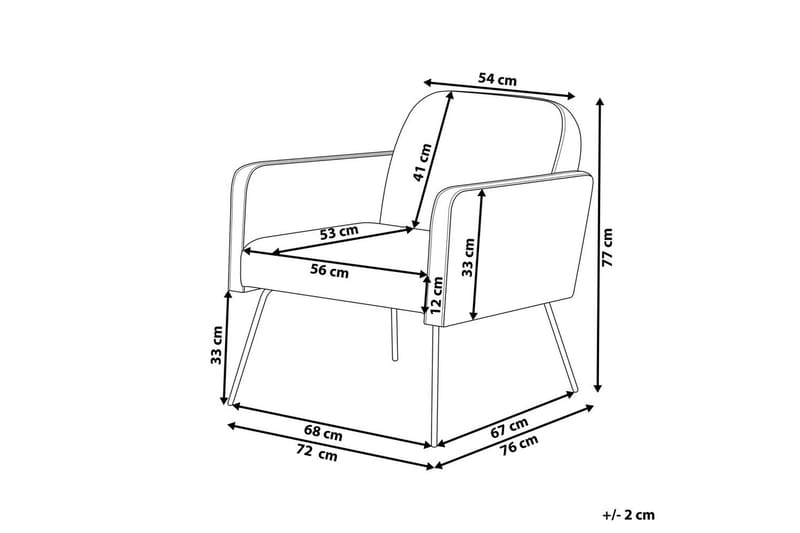 Fåtölj Narken - Krämvit, svart - Möbler - Vardagsrum - Fåtöljer