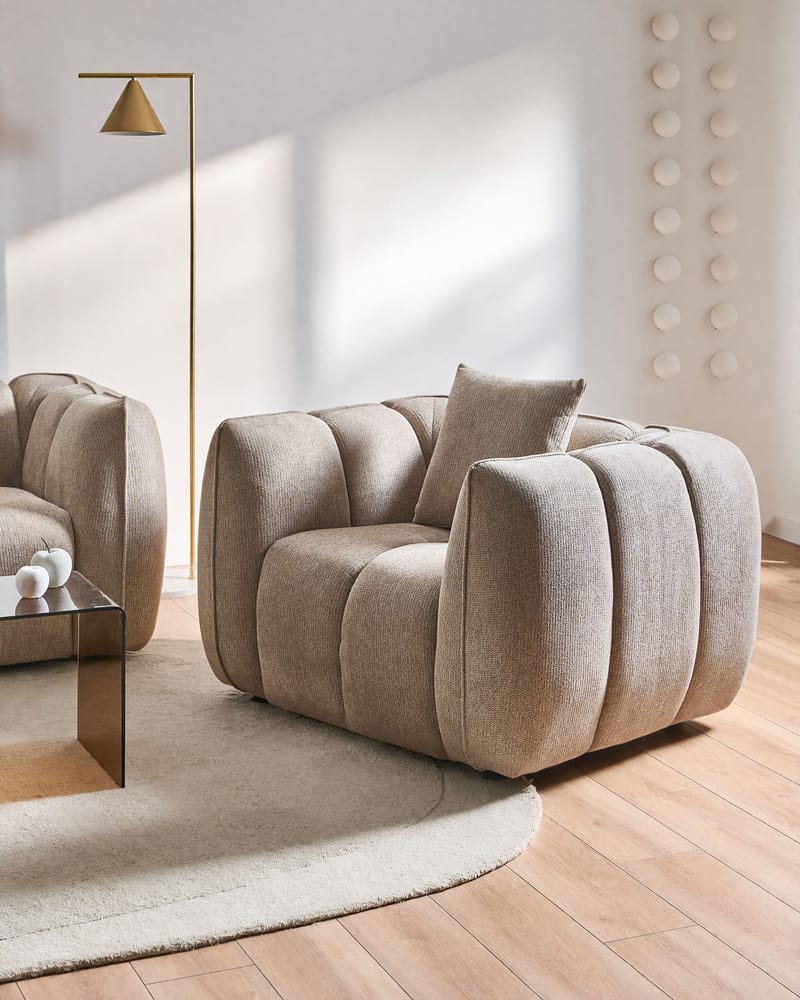 Fåtölj Ness - Taupe - Möbler - Vardagsrum - Fåtöljer