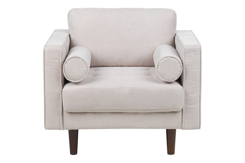 Fåtölj Nurmo - Beige, mörkt trä - Möbler - Vardagsrum - Fåtöljer