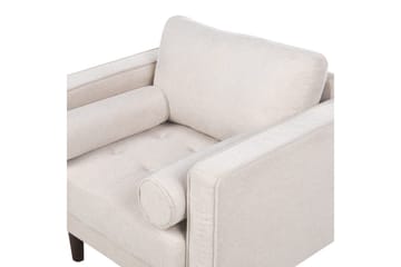 Fåtölj Nurmo - Beige, mörkt trä - Möbler - Vardagsrum - Fåtöljer