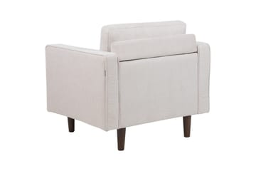 Fåtölj Nurmo - Beige, mörkt trä - Möbler - Vardagsrum - Fåtöljer