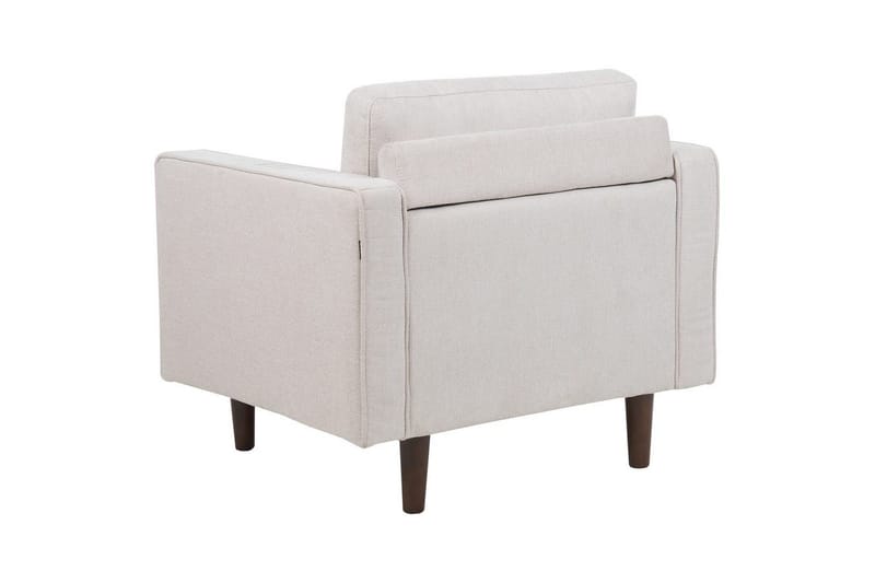 Fåtölj Nurmo - Beige, mörkt trä - Möbler - Vardagsrum - Fåtöljer