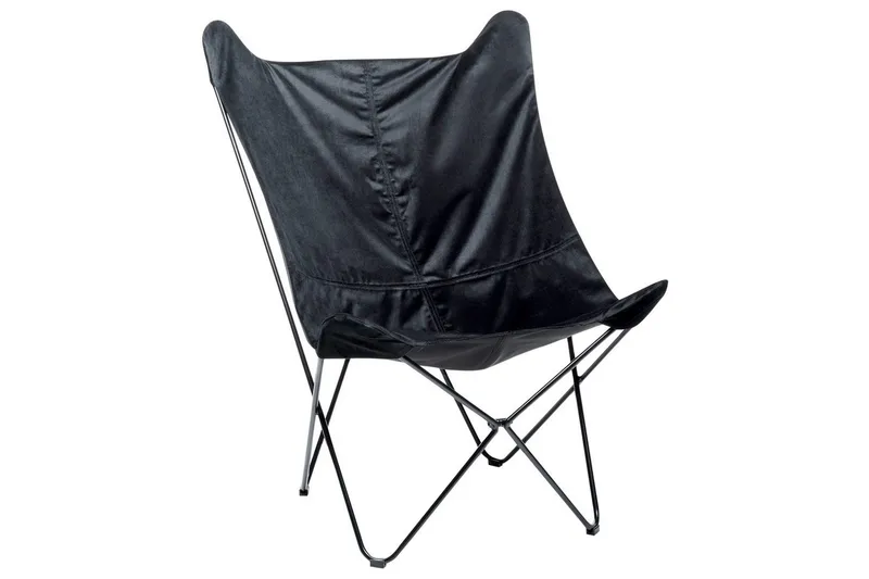 Fåtölj Nybro, Svart/Sammet