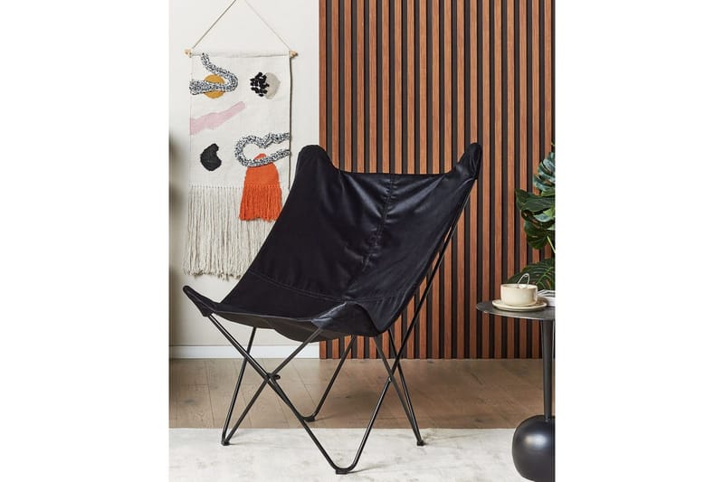 Fåtölj Nybro - Svart/Sammet - Möbler - Vardagsrum - Fåtöljer