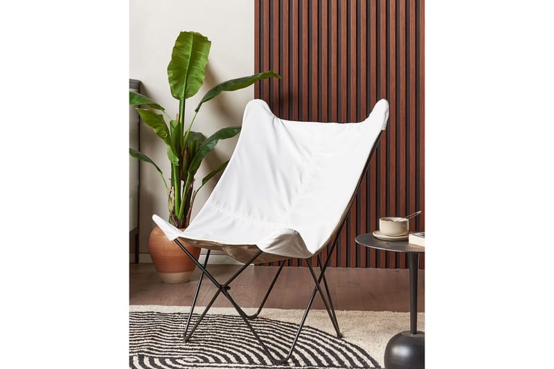 Fåtölj Nybro - Vit, Svart/Sammet - Möbler - Vardagsrum - Fåtöljer