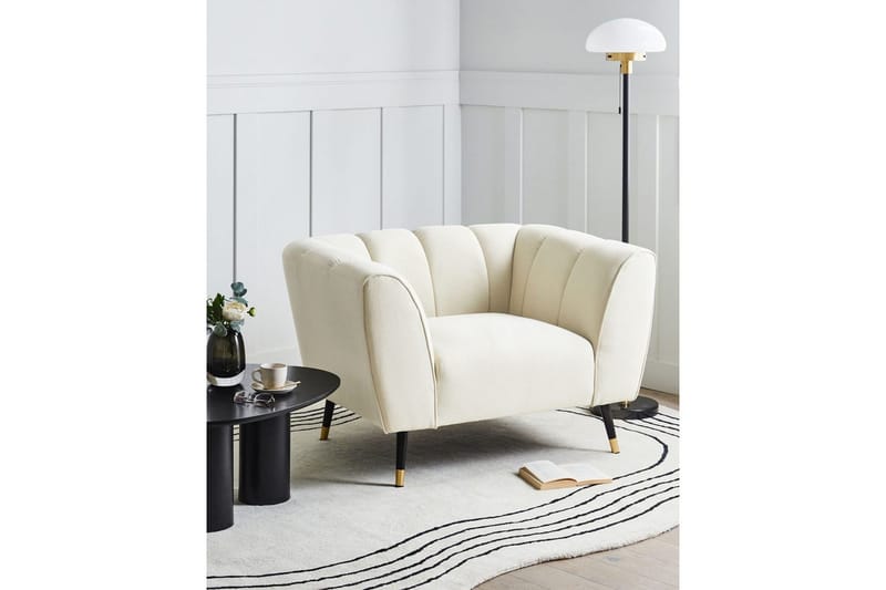 Fåtölj Orsta - Beige, svart, guld - Möbler - Vardagsrum - Fåtöljer