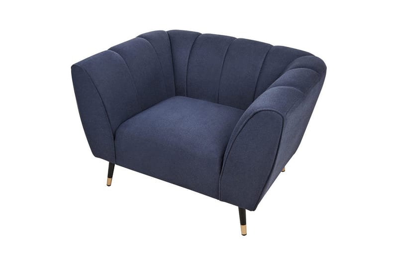 Fåtölj Orsta - Blå, svart, guld - Möbler - Vardagsrum - Fåtöljer