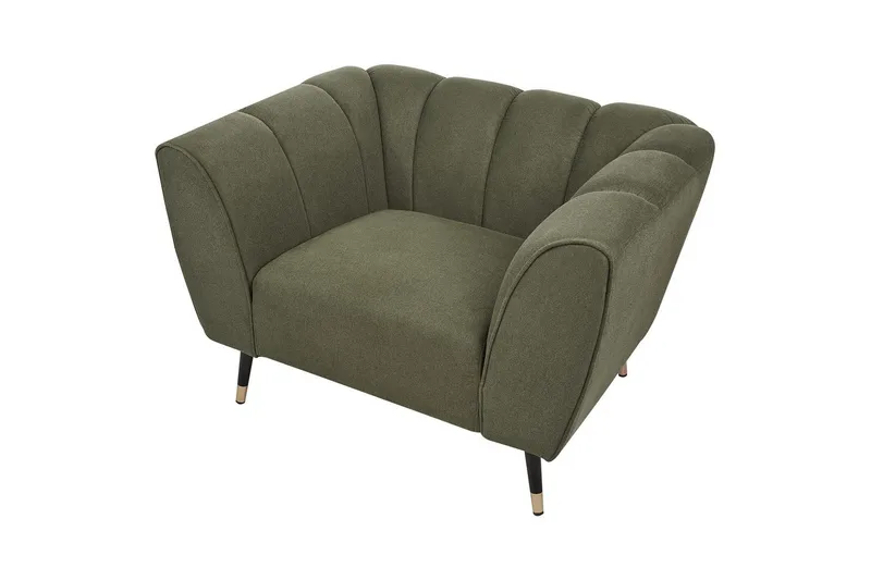 Fåtölj Orsta - Grön, svart, guld - Möbler - Vardagsrum - Fåtöljer