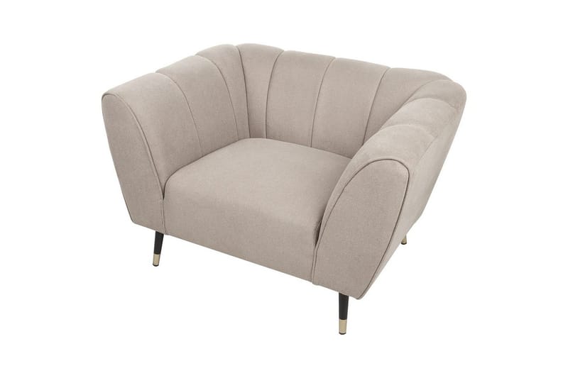 Fåtölj Orsta - Taupe, svart, guld - Möbler - Vardagsrum - Fåtöljer