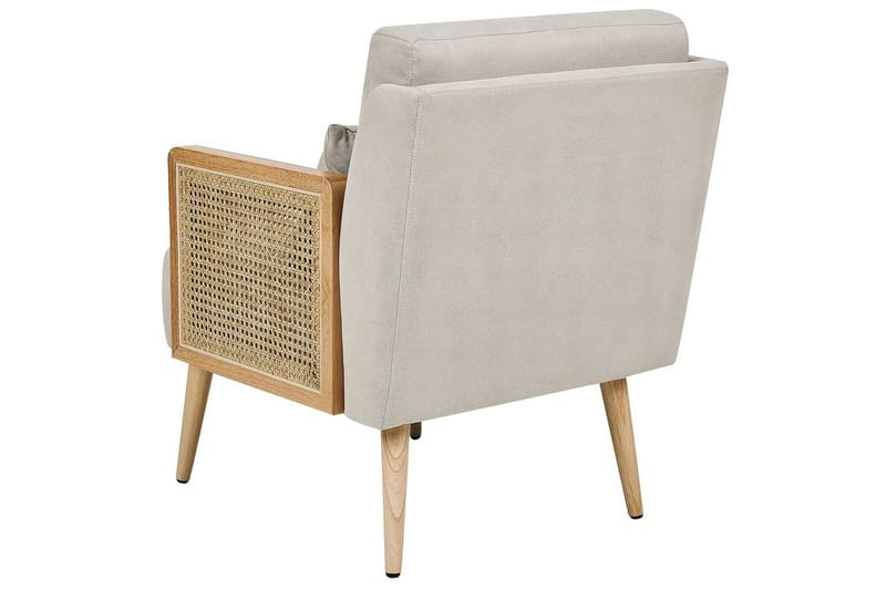 Fåtölj Orum - Beige, ljust trä - Möbler - Vardagsrum - Fåtöljer