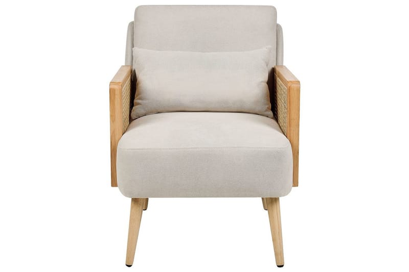 Fåtölj Orum - Beige, ljust trä - Möbler - Vardagsrum - Fåtöljer