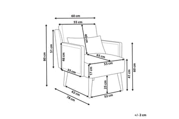 Fåtölj Orum - Beige, ljust trä - Möbler - Vardagsrum - Fåtöljer