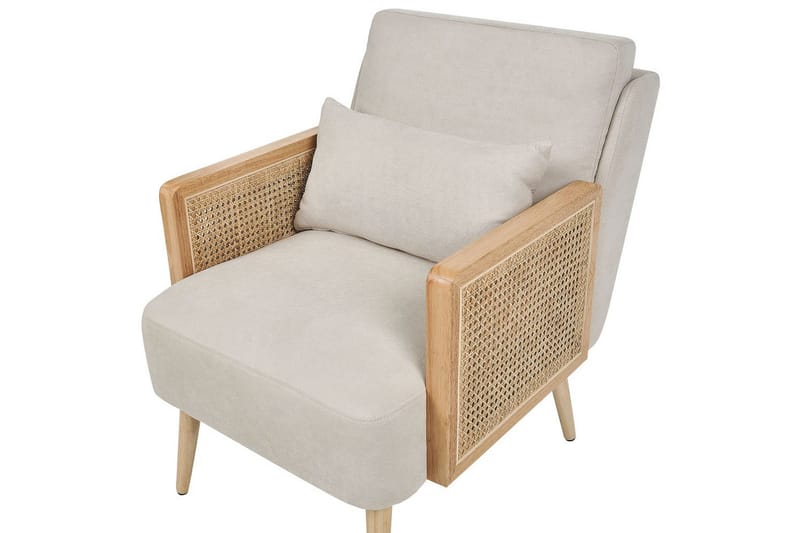 Fåtölj Orum - Beige, ljust trä - Möbler - Vardagsrum - Fåtöljer