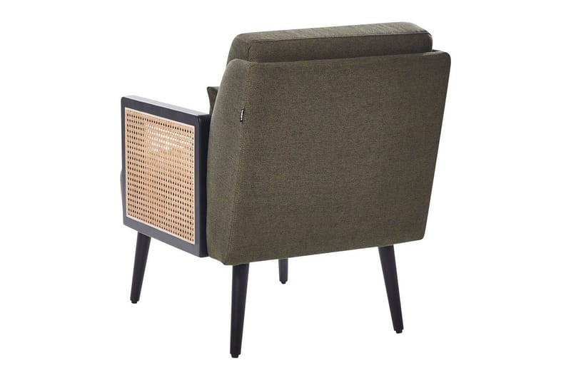 Fåtölj Orum - Grönt, ljust trä, svart - Möbler - Vardagsrum - Fåtöljer