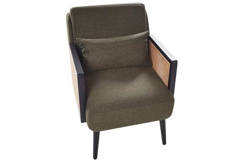 Fåtölj Orum - Grönt, ljust trä, svart - Möbler - Vardagsrum - Fåtöljer