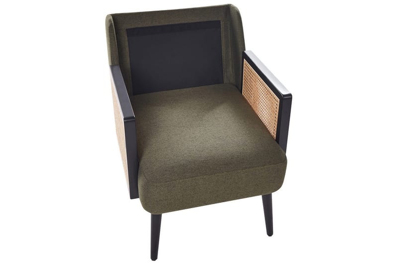 Fåtölj Orum - Grönt, ljust trä, svart - Möbler - Vardagsrum - Fåtöljer