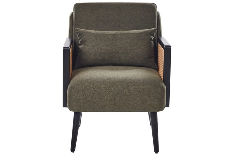 Fåtölj Orum - Grönt, ljust trä, svart - Möbler - Vardagsrum - Fåtöljer