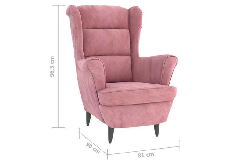 Fåtölj rosa sammet - Möbler - Vardagsrum - Fåtöljer